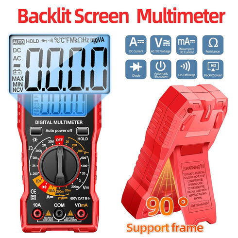 ANENG Digital Multimeter Tester Measures AC/DC Voltage,DC Current Ohm Amp Meter,Professional Multimetro Auto Voltmeter with Resistance, Diodes,Buz...
