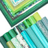 16 Pieces 8x6 Inch New Contrast Colors Blue Green Series Faux Leather Fabric Sheets Include Litchi Fine Chunky Glitter Panda Mermaid Scale Snake T...