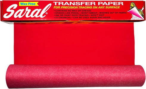 RED SARAL Wax-Free Transfer (Tracing) Paper for Precision Tracing on Any Surface-12 inches x 12 Foot roll...