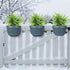 Wall Hanging Planters Railing Hanging Planters, 2PCS Plastic Plants Pot Wall Mounted Hanging Basket Fence Flower Pots Plants Container with Hooks ...