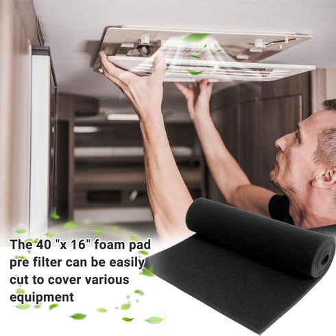 Conditioner Replacement Filters, Cut to Fit Foam Pad Pre Filter, Air Purifiers Filter Replacement, Compatible with Most Air Conditioner, Trash Can...