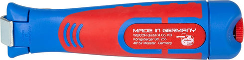 WEICON Cable Stripper No. 8-27 | Multi Stripping Knife | with adjustable cutting depth | for all common round cables | Working range 8-28 mm Ø...