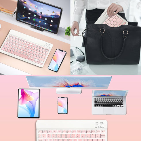 Bluetooth Keyboard for Mac Ultra-Compact Wireless Keyboard, Compatible with MacBook Pro/Air, iPad Laptops and PCcompatible Windows Android (Rechar...