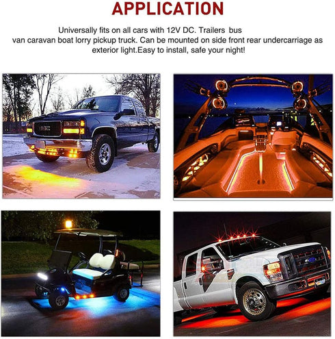 15Pcs 3/4 Inch LED Marker lights Signal Light 12V for Trailer Truck Bus Van (Red+Amber+White)...