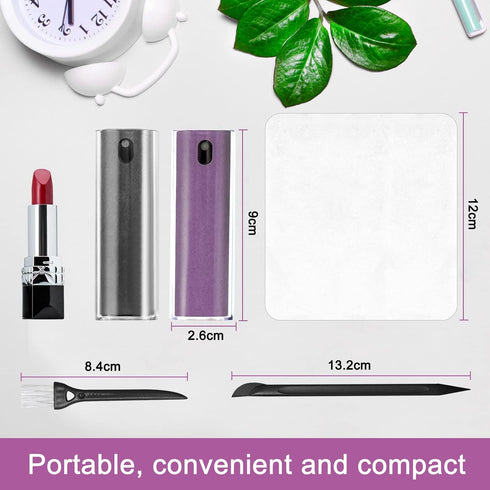 2Pcs Laptop Screen Monitor Cleaner Spray, walrfid Portable Phone Touchscreen and Car Screen Cleaning Kit for Cell Phones, Tablet, PC, Computer, iP...
