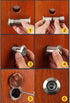 Door Viewer, Diameter 16mm Metal 200-degree Door Peephole with Rotating Privacy Cover, Solid Brass Front Doors Viewers for Home Office Hotel, Blac...