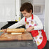 ASPMIZ Cupcake Kids Apron, Red Baking Bib Apron for 2-6 Years Child, Girls Chef Apron with Pockets for Gardening Painting, Adjustable Kitchen Apro...