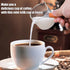 Double Spouts Measuring Cup with Wooden Handle Heat-Resistant Espresso Shot Glasses 3.5oz Mini Sauce Pitcher for Milk Coffee Tea Wine Cocktail...