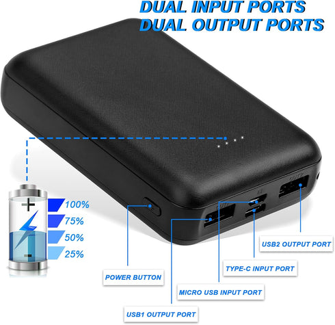 Portable Charger Power Bank Apply for Heated Vest with USB DC Input Port, Portable Battery for Mobile Phone (5.0v 2.0A 10000mAh Power Bank)...