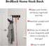 BIRDROCK HOME Oval Hook Coat and Hat Rack | 4 Hooks | Wall Mount | Black Finish | Satin Nickel Hooks...
