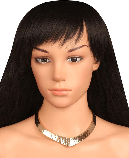 Touchstone NEW Indian Bollywood Bling Handcrafted Hammered Designer Jewelry Attractive Torque Necklace In Gold Tone For Women....