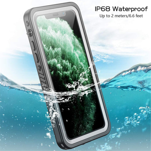 Compatible with iPhone 11 Waterproof Case, Built-in Screen Protector Full-Body Rugged Bumper Sealed Cover Shockproof Dustproof Waterproof Case for...