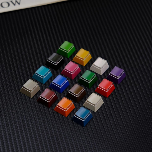 PC+PBT Keycaps 16pcs Cherry Profile Custom Keycaps Mixed Colors R4 Rainbow Keycap Fit for Cherry Mx Gateron Switches Mechanical Keyboard...