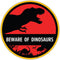 Venicor Beware of Dinosaur Sign - 12 x 12 Inches - Aluminum - Dinosaur Room Decor for Boys - T Rex Bedroom Keep Out Warning Metal Tin Bedroom Wall...