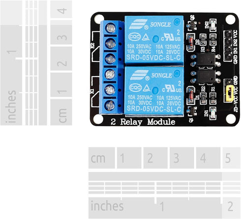 SunFounder 2 Channel DC 5V Relay Module with Optocoupler Low Level Trigger Expansion Board Compatible with Arduino R3 MEGA 2560 1280 DSP ARM PIC A...