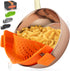 Zulay Silicone Pot Strainer - Adjustable Snap On Strainer For Most Pans & Pots - Food Grade, Heat Resistant, Colander For Draining Pasta, Fruits &...