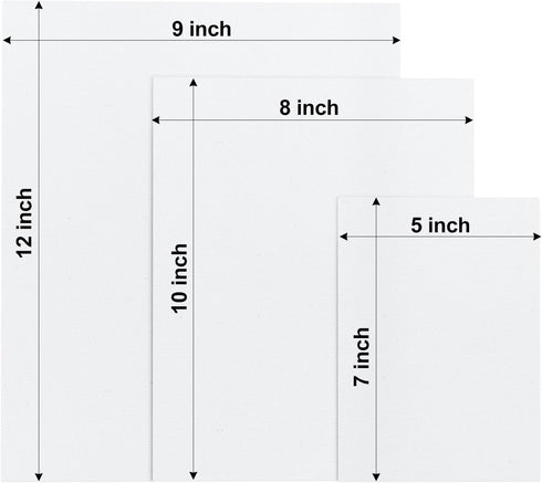 MaxGear Canvas for Painting 9"x12", 9 Pack Painting Canvas Panels, 100% Cotton Blank Flat Art Canvases for Painting for Acrylics Oil Watercolor Te...