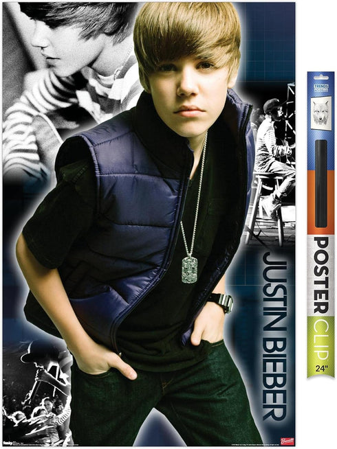 Trends International Justin Bieber - Cool Wall Poster, 22.375" x 34", Premium Poster & Clip Bundle...