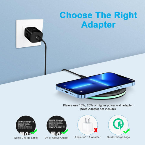 15W Wireless Charger, Qi Charging Pad Compatible with Samsung S23 S22 S21 S20(5G) S10, Z Fold Z Flip, Note 20 10, Google Pixel 7 6 5 4 3 Pro XL, i...
