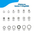 225pcs Rubber O Ring Assortment Kits 18 Sizes Sealing Gasket Washer Made of Nitrile Rubber NBR for Automotive Repair, Plumbing and Faucet, Air or ...