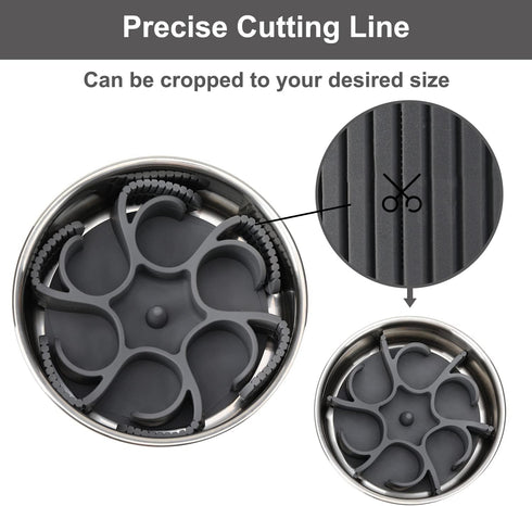 Dog Slow Feeder Dog Bowls Silicone Spiral Dog Food Bowls Feeder Insert to Slow Down Eating for Large Medium Small Breed Dogs Perfect with Stainles...