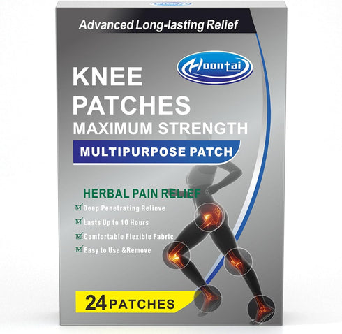 Pain Relief Patches for Men & Women - Knee Pain Relief Patch - 24 Count (1 Pack) - Maximum Strength - 4" x 5.3"...