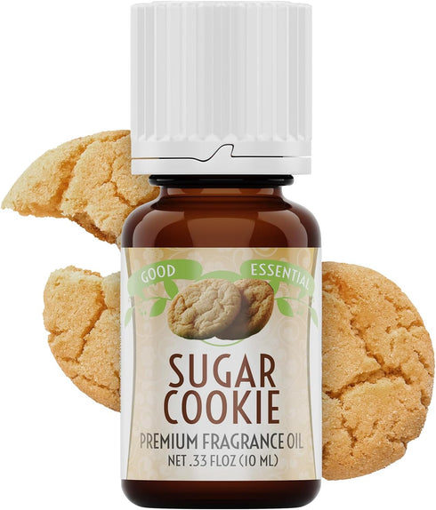 Good Essential Professional Sugar Cookie Fragrance Oil 10ml for Halloween, Diffuser, Candles, Soaps, Lotions, Perfume 0.33 fl oz - Scent for Soaps...