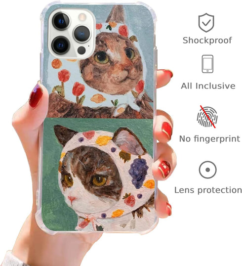 Cool Cat Case for iPhone 11 Pro, Cute Cat Painting Case for iPhone 11 Pro, Cool TPU Bumper Case Cover...