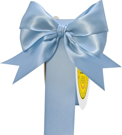 Double Face Dusty Blue Satin Ribbon 1-1/2 inch X 50 Yards Polyester Dusty Blue Ribbon for Gift Wrapping Very Suitable for Weddings Party Hair Bow ...