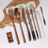 OKA Reusable Wooden Travel Cutlery Set Japanese Style Lunch Utensil Set with Case ,9 Pcs Wooden Flatware Including Reusable Knife Fork Spoon Chops...