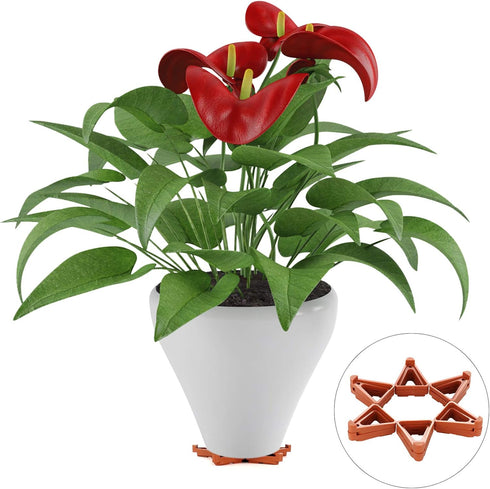 Firlar 24 PCS Plant Pot Toes, Plant Pot Feet Potted Plant Stand, Invisible Flower Pot Lifter Supports for Indoor Outdoor Gardening Plant Container...
