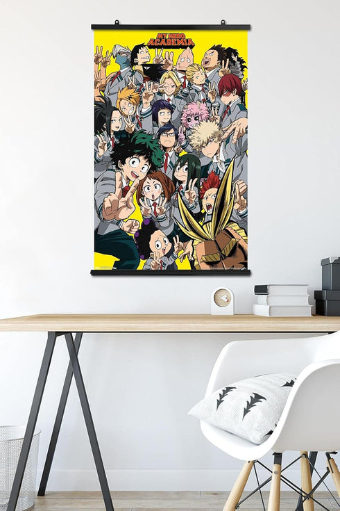 Trends International My Hero Academia - Selfie Wall Poster, 22.375" x 34", Poster & Mount Bundle...