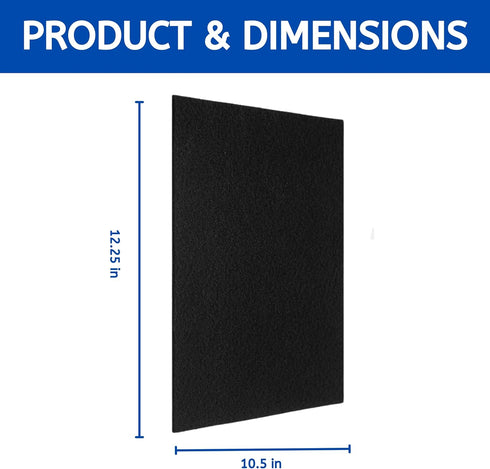 Nispira Replacement Carbon Pre Filter for Air Purifier, Compatible with Vornado Air Purifier Models AC300, AC350, AC500, AC550, PCO200, PCO300, PC...