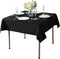 Cupuamon Square Tablecloth 52x52 inch Washable Polyester Fabric Table Cloth for Wedding Party Dining Banquet Decoration?52x52,Black?...