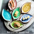 Ceramic Spoon Rest for Stove Top, Ice Cracks Leaf Cute Spoon Rest for Kitchen Counter, Cooking Spoon Holder for Kitchen Counter 1 PCS (Sapphire)...