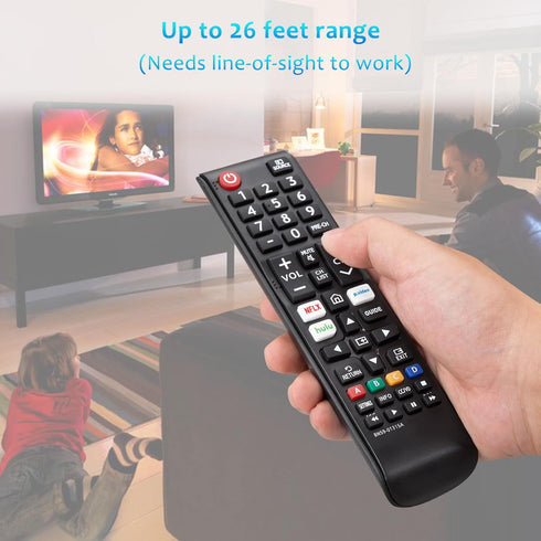 Replacement BN59-01315A BN59-01315J Remote Control Compatible with Samsung 4K Crystal UHD 6/7/8/9/TU-7000 Series Smart TV(BN59-01315E)...