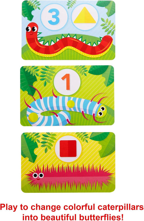 Mattel Games Patty-Pillar Fisher-Price Kids Pre-School Game, Colors, Shapes & Matching with Cards, Tokens & Caterpillar Spinner, 2 to 6 Players, G...