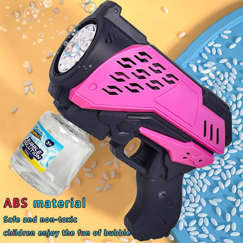 Bubble Gun for Kids and Toddlers Bubble Machine with 1 Bubble Solutions (80ml) Automatic Bubble Maker for Children Outdoor Bubbles Toys...