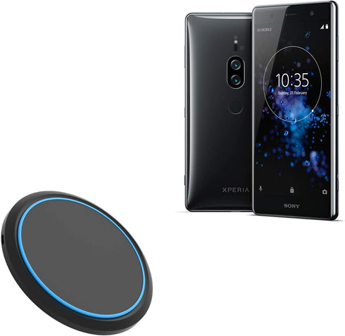 BoxWave Charger Compatible with Sony Xperia XZ2 Premium - SwiftCharge PowerDisc Wireless Charger (15W) with Wireless Chargers That Require QC3.0 m...