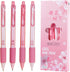 Retractable Ballpoint pens, Fine Point(0.5mm), Black Ink, 4-Count Pack, Cute Sekura pens for School Office Supplies (Pink(4-count))...