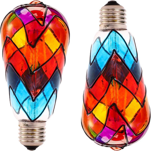 I-SHUNFA Edison Glass LED Light Bulb,6 Watts Heatless E26 ST64/A19 LED Light Bulbs for Home Party,Recreation Room,Balcony,Garden,Christmas Decorat...