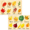 Kathfly 2 Pieces Leaf Wooden Jigsaw Puzzles Leaf Puzzle Montessori Toy Montessori Puzzle Early Educational Learning Puzzle for Birthday Gift Early...