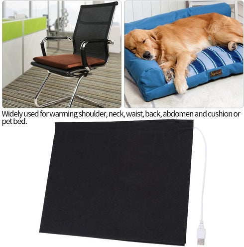 Heating Pad, 5V USB Washable Super Large Carbon Fiber Electric Cloth Heating for Neck, Back, Stomach, Lumbar Spine, Black...