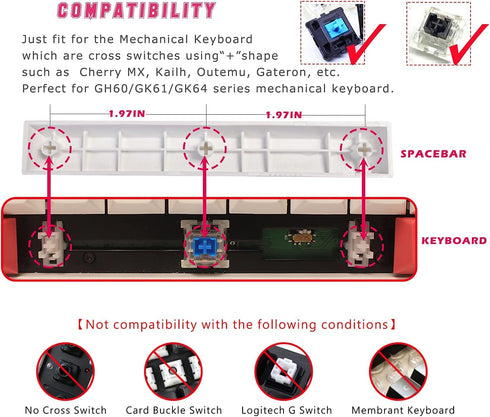 Custom Japanese Anime Spacebar PBT 6.25U Keycaps,Compatible with Cherry MX Switches Mechanical Keyboard DIY Keycap,Computer Gaming Keyboards Cute ...