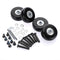 OwnMy 45mm x 18mm Luggage Wheels Replacements Set of 4 Mute Suitcase Replacement Wheels with Black Screws Axles Bearings, Rotatable Rubber Luggage...