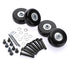 OwnMy 45mm x 18mm Luggage Wheels Replacements Set of 4 Mute Suitcase Replacement Wheels with Black Screws Axles Bearings, Rotatable Rubber Luggage...