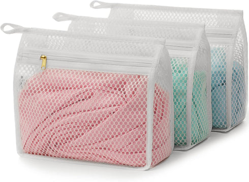 Tenrai 3 Pack Delicates Honeycomb Mesh Laundry Bag, With YKK Zipper, Lingerie, Hosiery, Socks, Bra, Baby Products, Fine Knitwear Mesh Wash Bags (3...