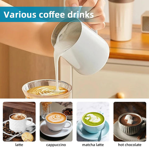 Milk Frother Handheld Electric Whisk Coffee Frother Mixer Foam Maker Blender for Cream, Latte, Cappuccino...