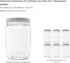 6 Pack of 32 Ounce Plastic Quart Jars with 89RM Leak Proof Seal Lid - Food Grade and BPA Free (32oz, 6pk)...