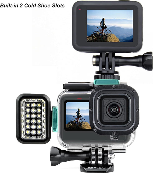 Skeleton Housing Case Side Open Housing Protective Case with Aluminum USB Pass Through Side Door Cover for GoPro Hero 9 10 11 12 Black - Charging ...
